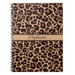 Leopard Animal Print Cheetah Roos Gold Trendy chic Notitieboek