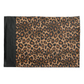 Leopard Animal Print in bruin en zwart Kussensloop (Achterkant)