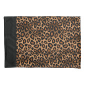 Leopard Animal Print in bruin en zwart Kussensloop (Voorkant)