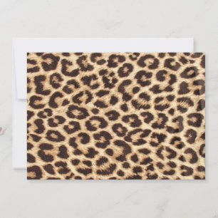 Leopard/Animal Print Invitation Kaart