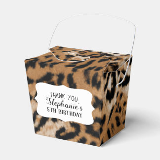 Leopard Animal Print Kids Birthday Party Bedankdoosjes