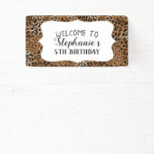 Leopard Animal Print Kids Birthday Party Spandoek (Insitu)