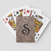 Leopard Animal Print Monogram Deck van kaarten (Achterkant)