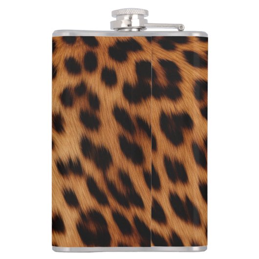 Leopard Animal Print Monogram Heupfles (Achterkant)