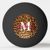 Leopard Animal Print Monogram Pingpongballen (Voorkant)