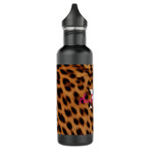 Leopard Animal Print Monogram Waterfles (Links)