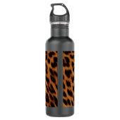 Leopard Animal Print Monogram Waterfles (Achterkant)