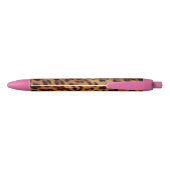 Leopard Animal Print Monogram Zwarte Inkt Pen (Achterkant)