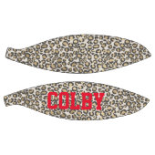 Leopard Animal Print Neutrals Red Custom Name Bask Basketbal (Panelen)