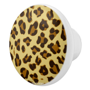 Leopard Animal Print Pattern Doornknop Keramische Knop