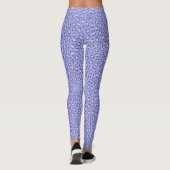 Leopard Animal Print Periwinkle Paars Leggings (Achterkant)