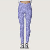 Leopard Animal Print Periwinkle Paars Leggings (Voorkant)