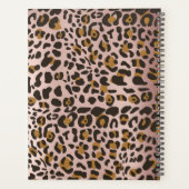 Leopard Animal Print Roos Gold Patroon Planner (Achterkant)