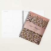 Leopard Animal Print Roos Gold Pink Glitter Driver Planner (Display)