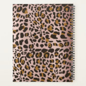 Leopard Animal Print Roos Gold Pink Glitter Driver Planner (Achterkant)