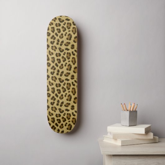 Leopard Animal Print Skin Patroon Skateboard (Muurkunst)