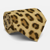 Leopard Animal Print Skin Patroon Stropdas (Opgerold)