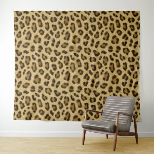 Leopard Animal Print Skin Patroon Wandkleed