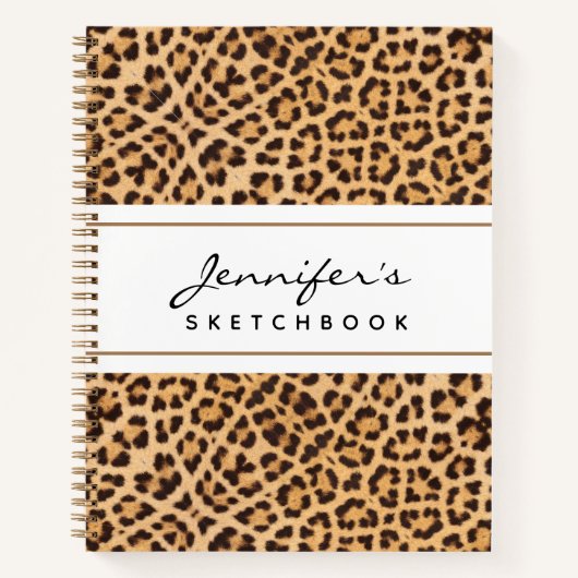 Leopard Animal Print Specialized Sketchbook Notitieboek (Voorkant)