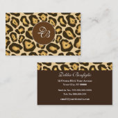 Leopard Animal Print Stylish Visitekaartje (Voorkant / Achterkant)