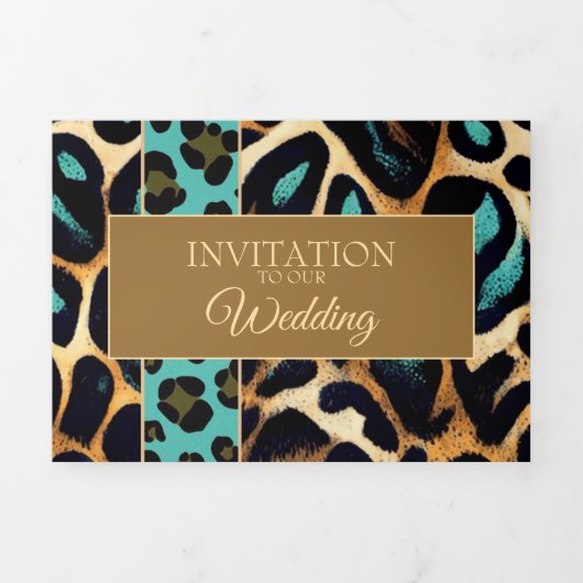 LEOPARD Animal Print - Uitnodiging Kaart (Cover)