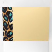 LEOPARD Animal Print - Uitnodiging Kaart (Binnenzijde eerst)