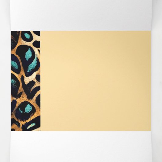 LEOPARD Animal Print - Uitnodiging Kaart (Binnenkant midden)