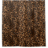 Leopard Animal Prints in Brown Douchegordijn (Voorkant)