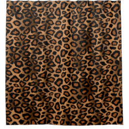 Leopard Animal Prints in Brown Douchegordijn
