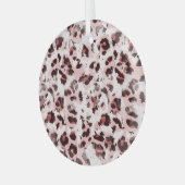 Leopard Animal Skin: Tie Dye Elegance. Glas Ornament (Voorkant links)