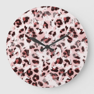 Leopard Animal Skin: Tie Dye Elegance. Grote Klok
