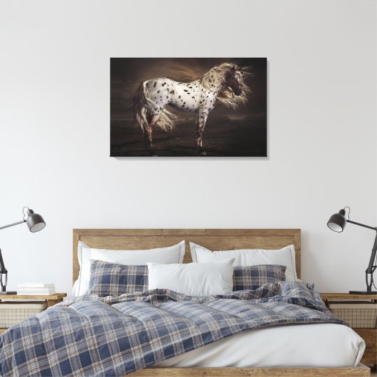 Leopard Appaloosa Stretched Canvas Print (Insitu (Slaapkamer))