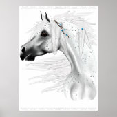 Leopard Appy and White Feathers Poster (Devant)