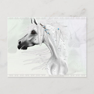 Leopard Appy en White Feathers Briefkaart