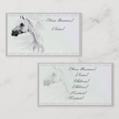 Léopard Appy et carte de visite de plumes blanches (Devant / Derrière)