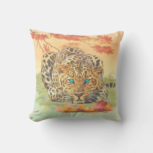 Leopard art kussen (Voorkant)