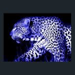 Leopard at Blue Night Poster Pop Art Wild Animaux<br><div class="desc">Visage des affiches de léopard Imprimantes - Courage motivationnel / Confiance Pop Art Tigers - Tiger Tiger Head / Portrait Digital Animal Artwork - Tiger Eyes Pop Art Image - Head Leopard Portrait - Wild Big Cats Digital Images</div>