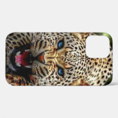 Léopard aux yeux bleus iPhone / coque ipad (Verso (horizontal))