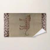 Leopard avec serviette de bain empreinte de léopar (Serviette à main)