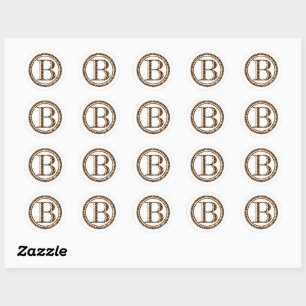 leopard B Ronde Sticker