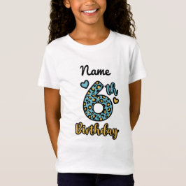Leopard Baby 6e verjaardag t-shirt