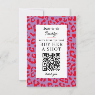 Leopard Bachelorette Party Koop een Shot QR Betali Kaart