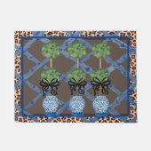 Leopard Bamboo Chinoiserie Ginger Jar Doormat Rug Deurmat (Voorkant)