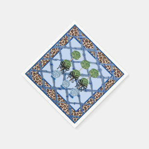 Leopard Bamboo Chinoiserie Ginger Jar Paper Servet