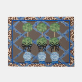 Leopard Bamboo Chinoiserie Ginger Jar Porte tapis (Devant)
