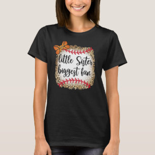 Leopard Basketball Little Sister Biggest Fan Game T-shirt