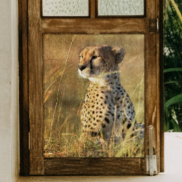 Leopard Basks in de namiddag zon decoupage Tissuepapier