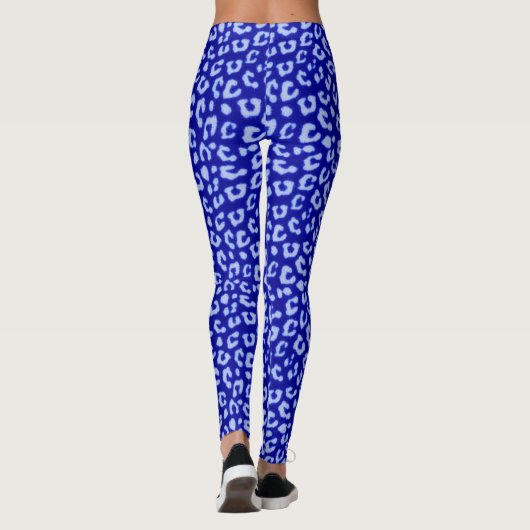 Leopard Batik Bleu - leggings (Dos)