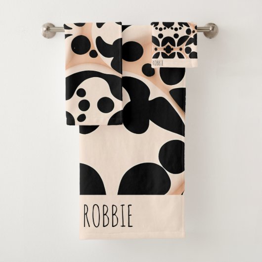  léopard Beige Floral moderne Mosaïque Motif (En situation)