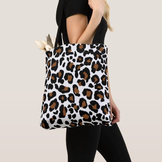 Leopard Big Cat Bont Patroon Print Draagtas (Dichtbij)